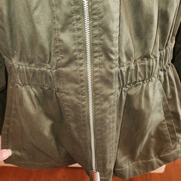 G by Giuliana Utility Jacket Olive Size S Soft Tencel Blend Zip Front Comfort - Picture 5 of 13